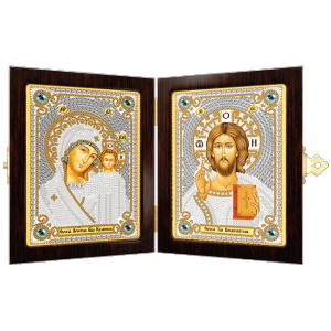 Наборы для вышивания бисером НОВА СЛОБОДА арт.СМ 7000 Богородица Казанская и Христос Спаситель