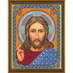 Наборы для вышивания бисером НОВА СЛОБОДА арт.С 9001 Христос Спаситель 18x24 см