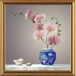 Наборы для вышивания бисером НОВА СЛОБОДА арт.НС 3122 Розовая орхидея 32х32 см
