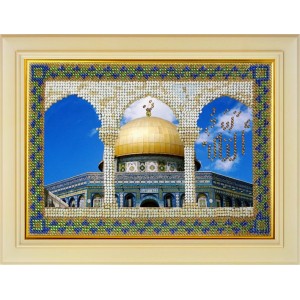 Набор для вышивания Вышивальная мозаика арт. 101РВМ.Мечети мира.Мечеть Купол скалы в Иерусалиме13.5х20см