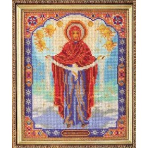Набор для вышивания бисером КРОШЕ арт. В-174 Н-р Богородица Покрова 20x25 см