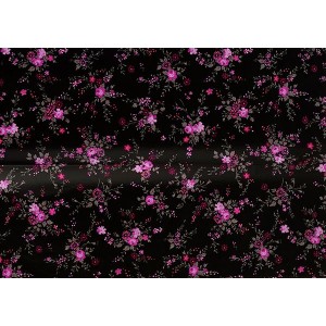 Бумага ддекопатча Decopatch арт.DP C-565 роз. цветочки на черном, упак. 3 листа 30х40 см