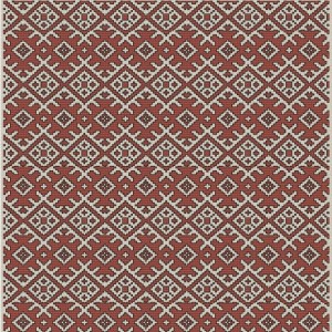 Бумага для скрапбукинга Славянка арт.CP02637 вышивка красные ряды 30,5х30,5см 160гм одностор