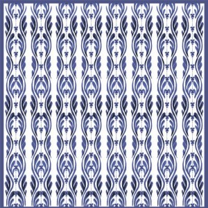 Бумага для скрапбукинга Гжель арт.CP02477 синяя волна 30,5х30,5см 160гм одностор