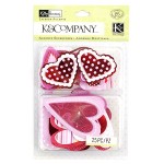 Стикеры-украшения арт.KCO-30-599079 Розовые сердца, Kelly Panacci