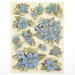 Стикеры-украшения арт.KCO-30-614468 Голубые цветы, Мир растений