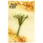 Цветы бумажные MAGIC 4 HOBBY арт.MG-PF45 уп.12шт цв.1 желтый