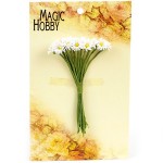 Цветы бумажные MAGIC 4 HOBBY арт.MG-PF45 уп.12шт цв.2 белый