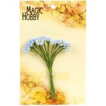 Цветы бумажные MAGIC 4 HOBBY арт.MG-PF45 уп.12шт цв.4 голубой