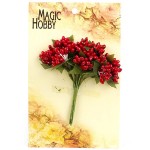 Цветы бумажные MAGIC 4 HOBBY арт.MG-PF56 уп.12шт цв.1 красный