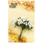 Цветы бумажные MAGIC 4 HOBBY арт.MG-PF56 уп.12шт цв.4 белый