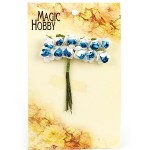 Цветы бумажные MAGIC HOBBY арт.MG-PF47 уп.12шт цв.1 голубой