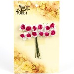 Цветы бумажные MAGIC HOBBY арт.MG-PF47 уп.12шт цв.2 малина
