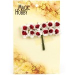 Цветы бумажные MAGIC HOBBY арт.MG-PF47 уп.12шт цв.3 красный