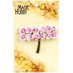 Цветы бумажные MAGIC HOBBY арт.MG-PF47 уп.12шт цв.4 розовый