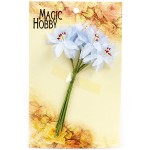 Цветы бумажные MAGIC HOBBY арт.MG-PF51 уп.6шт цв.1 голубой