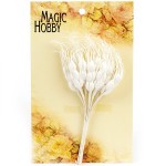 Цветы бумажные MAGIC HOBBY арт.MG-PF54 уп.12шт цв.2 белый