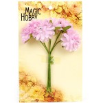 Цветы бумажные MAGIC HOBBY арт.MG-PF55 уп.6шт цв.1 розовый