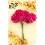 Цветы бумажные MAGIC HOBBY арт.MG-PF55 уп.6шт цв.3 малина