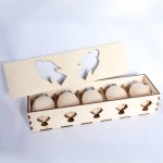 Деревянная заготовка из сосны набор арт.Л.ТР0405 5 яиц в коробке