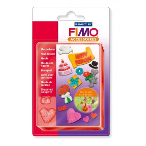FIMO Формочки для литья Свадьба и праздники уп.11 форм 3x3 см арт.8725 04
