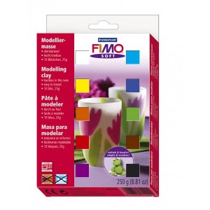FIMO Soft комплект полимерной глины из 10 блоков по 25 гр. арт.8023 01