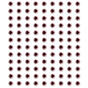 Глазки клеевые арт.КЛ.7-10121 цв.красные,черный зрачок уп.120шт