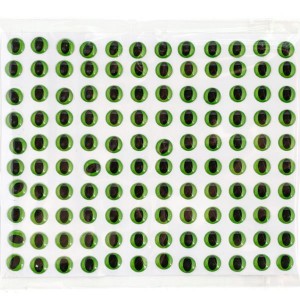 Глазки клеевые арт.КЛ.7-10125 цв.зеленые,черный зрачок уп.120шт