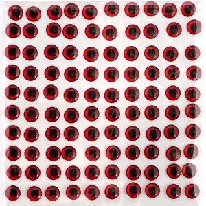 Глазки клеевые арт.КЛ.8-10101 цв.красные,черный зрачок уп.100шт