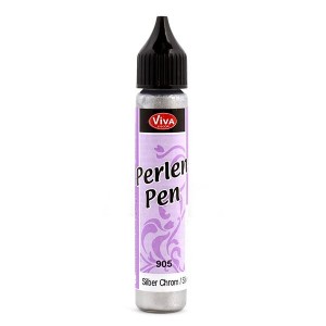 Краска дсоздания жемчужин Viva-Perlen Pen арт.116290501, цв. 905 металлик серебро-хром, 25 мл