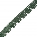 Кружево гипюр арт.КЛ21465 шир.25мм цв. зеленый уп.13.71м