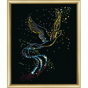 Набор ЧМ арт. КС-021 для изготовления картины со стразами Птица счастья