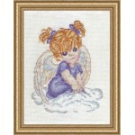 Набор для вышивания Алисена арт.1002 Ангелочек в голубом 10*13 см