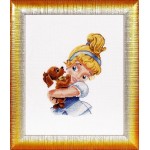 Набор для вышивания Алисена арт.1095 Девочка с собачкой (детская) 16*22 см