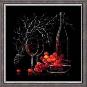 Набор для вышивания арт.СС-1239 Б Натюрморт с красным вином 30х30 см