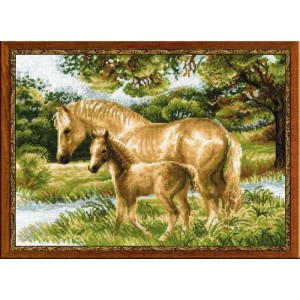 Набор для вышивания арт.СС-1258 Б Лошадь с жеребенком 40х30 см