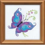 Набор для вышивания арт.СС-1264 СР Чудесная бабочка 10x10 см