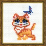 Набор для вышивания арт.ЧМ-106 Рыжий котенок СР 15х15 cм