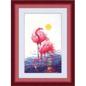 Набор для вышивания арт.ЧМ-151 Фламинго Б 19x35 см