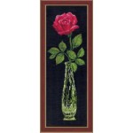 Набор для вышивания арт.ЧМ-202 Роза красная Б 15x40 см