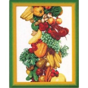 Набор для вышивания арт.ЧМ-357 Фрукты и овощи Б 31,5x45 см