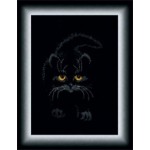 Набор для вышивания арт.ЧМ.М-142 (351) Черный кот Б 19x35 см
