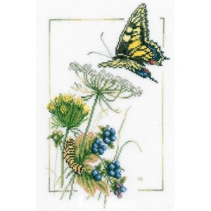 Набор для вышивания арт.LANARTE-21622 Бабочки у черники