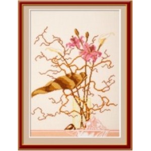 Набор для вышивания арт.Овен - 253 Б Розовые лилии 30x42 см