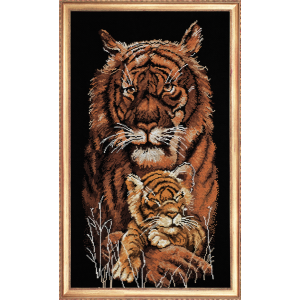 Набор для вышивания арт.Овен - 343 Тигры 32x55 см