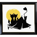 Набор для вышивания арт.Овен - 405 Влюбленные коты №4 СР 15x13 см