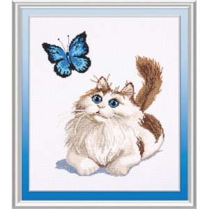 Набор для вышивания арт.Овен - 470 Котенок и бабочка
