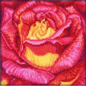 Набор для вышивания арт.РТ-С069 Красная роза СР 12x12 см