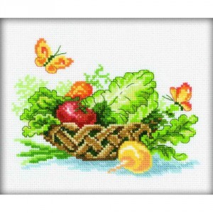 Набор для вышивания арт.РТ-С104 Корзина полная овощей