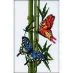 Набор для вышивания арт.РТ-M207 Бабочки и бамбук 13x26 см